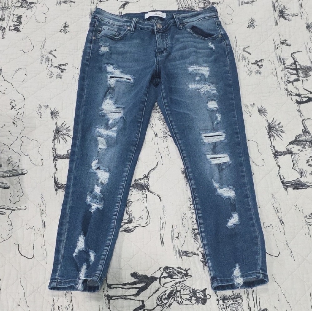 Distressed Blue Women's Jeans